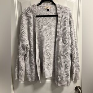 Gray Knit Cardigan